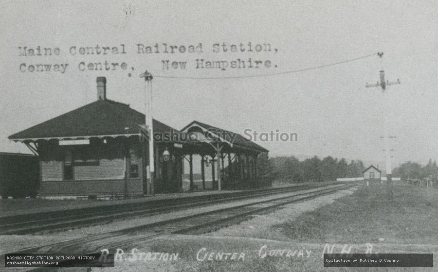 Postcard: Railroad Station, Center Conway, New Hampshire
